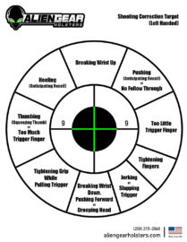 printable corrective target left handed shooters