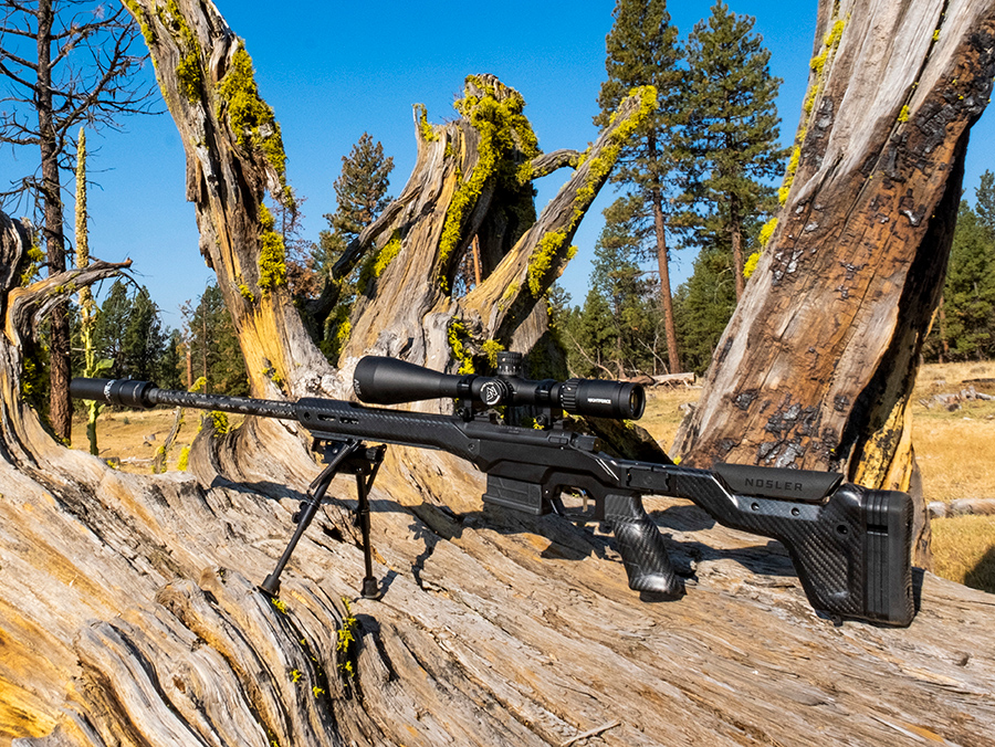 Nosler-Carbon-Chassis-Hunter-Chassi-Rifle-on-Ghost-Tree